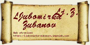 LJubomirka Zubanov vizit kartica